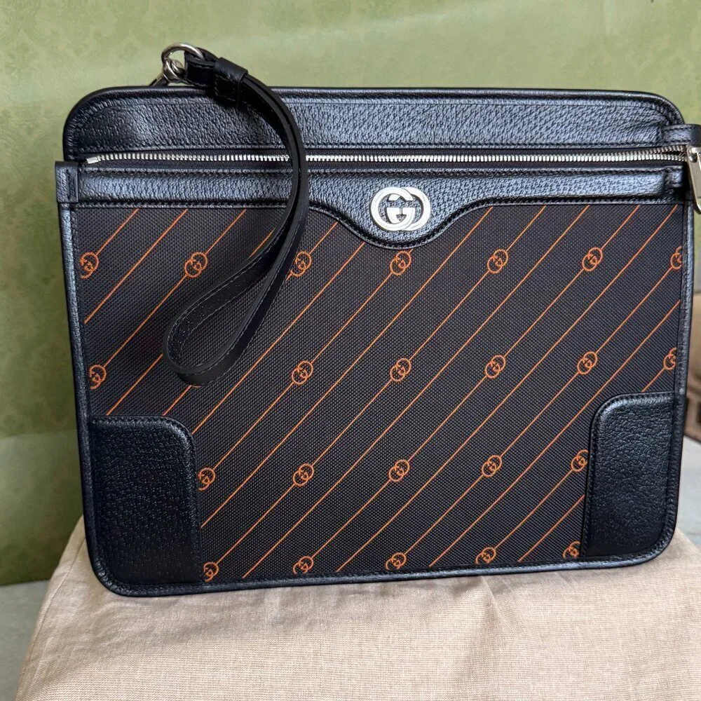 Gucci 752595 Unisex Interlocking Medium GG Messenger Bag‎